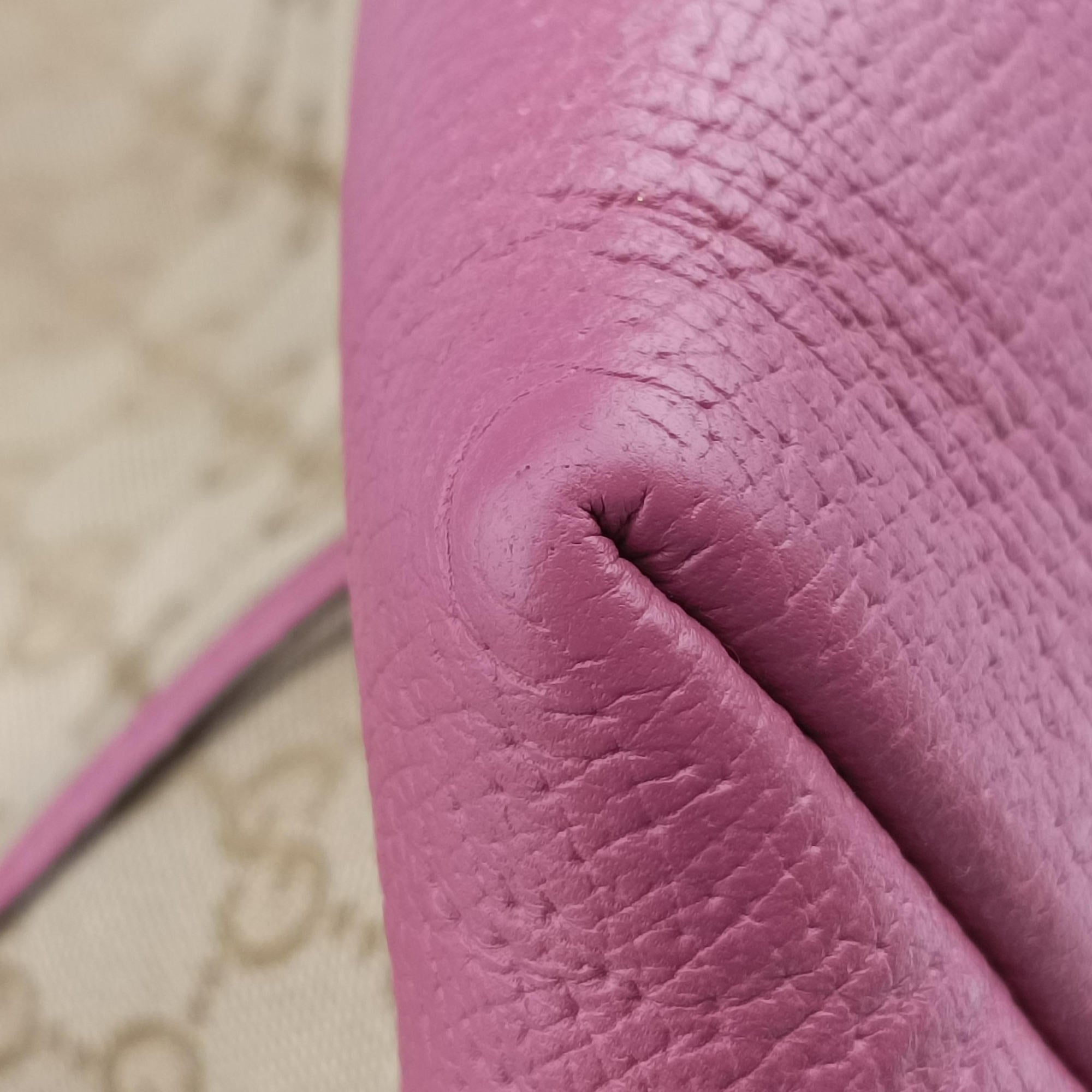Pre-owned Gucci Guccissima Bree Beige × Raspberry Pink GG canvas×Leather 353120 shoulderbag | stylenewstar