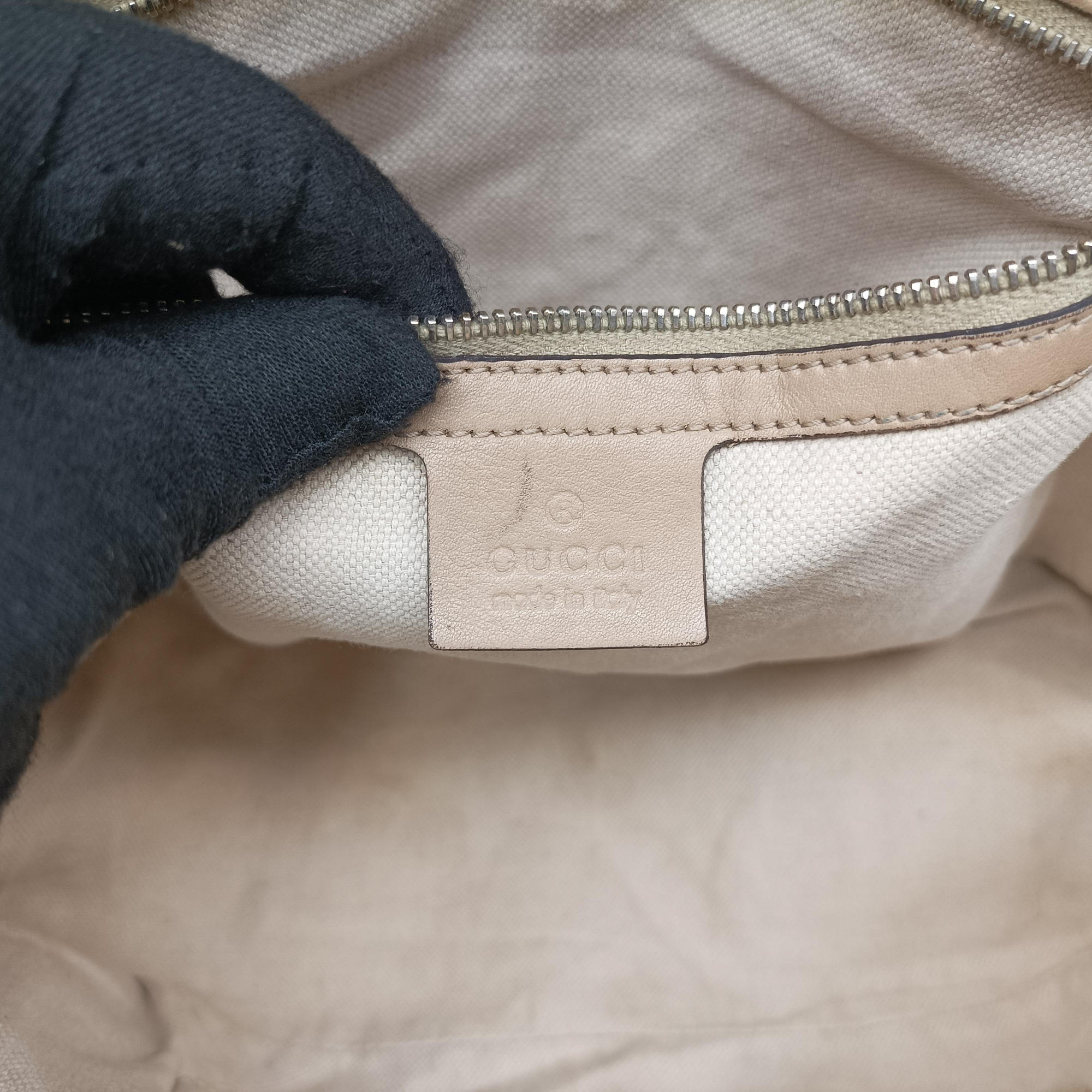Secondhand Gucci Microguccissima Beige Leather 309617 shoulderbag | stylenewstar