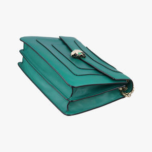Vintage Bvlgari SERPENTI FOREVER Green leather  shoulderbag | stylenewstar