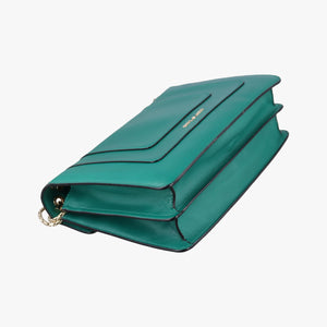 Vintage Bvlgari SERPENTI FOREVER Green leather  shoulderbag | stylenewstar