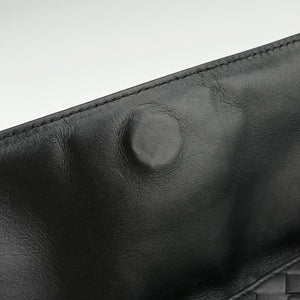Pre-owned Bottega Veneta Intrecciato Black lambskin  shoulderbag | stylenewstar