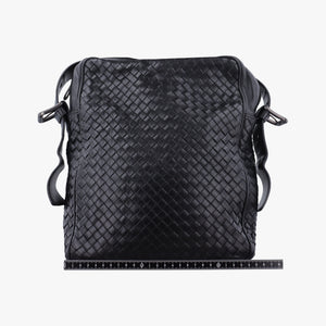 Pre-owned Bottega Veneta Intrecciato Black lambskin  shoulderbag | stylenewstar