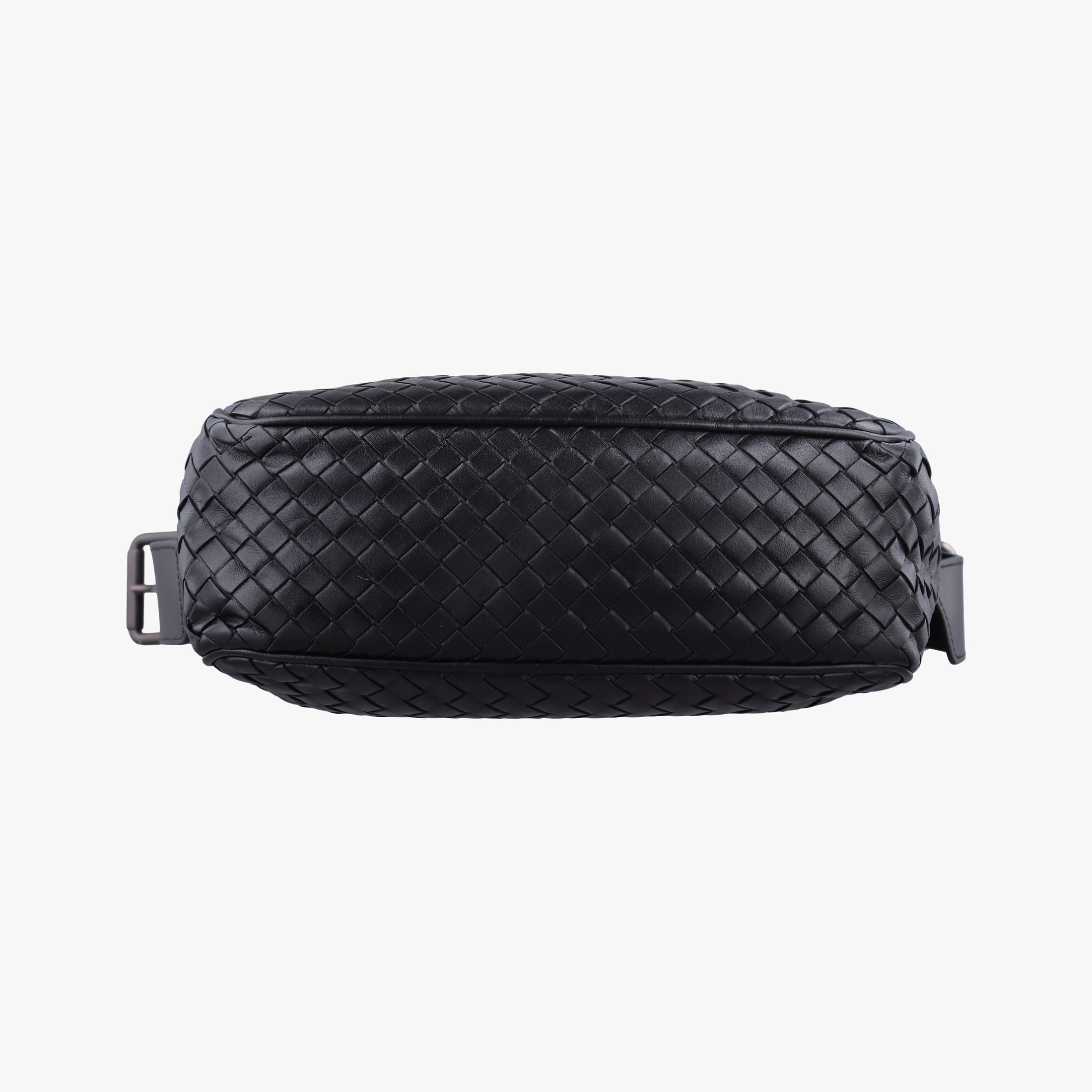 Pre-owned Bottega Veneta Intrecciato Black lambskin  shoulderbag | stylenewstar