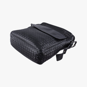 Pre-owned Bottega Veneta Intrecciato Black lambskin  shoulderbag | stylenewstar