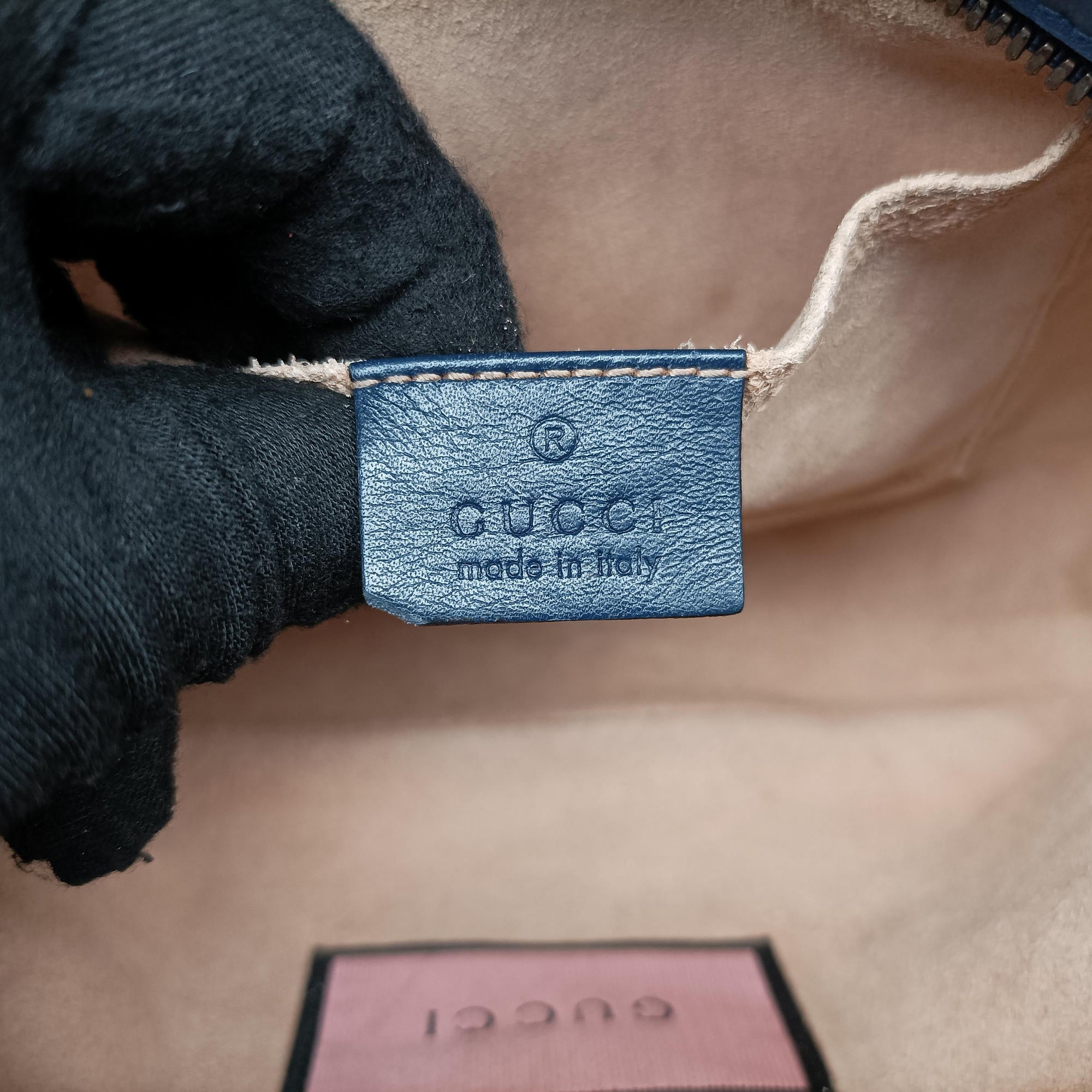 Vintage Gucci GG Marmont Blue Leather 447632 shoulderbag | stylenewstar