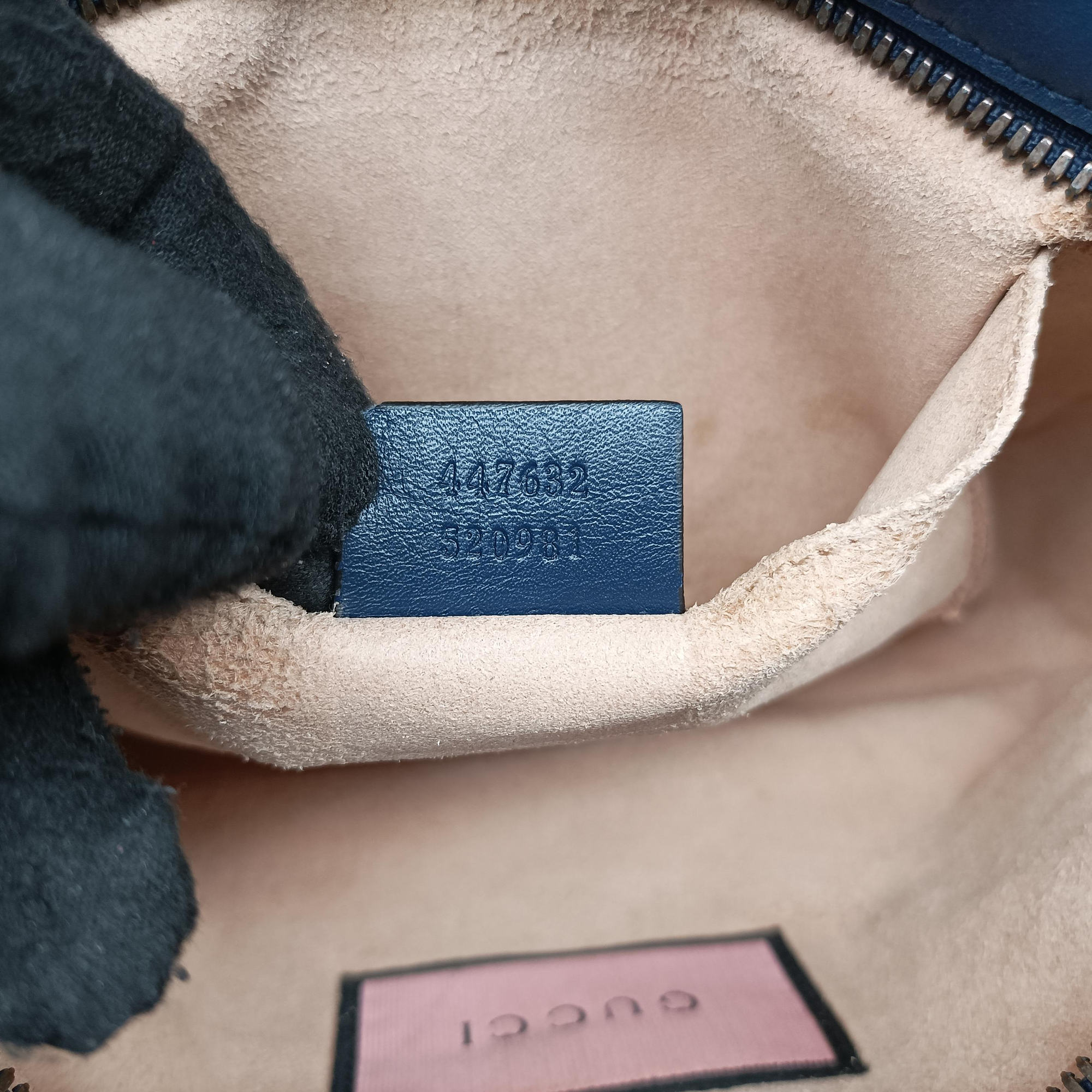 Vintage Gucci GG Marmont Blue Leather 447632 shoulderbag | stylenewstar