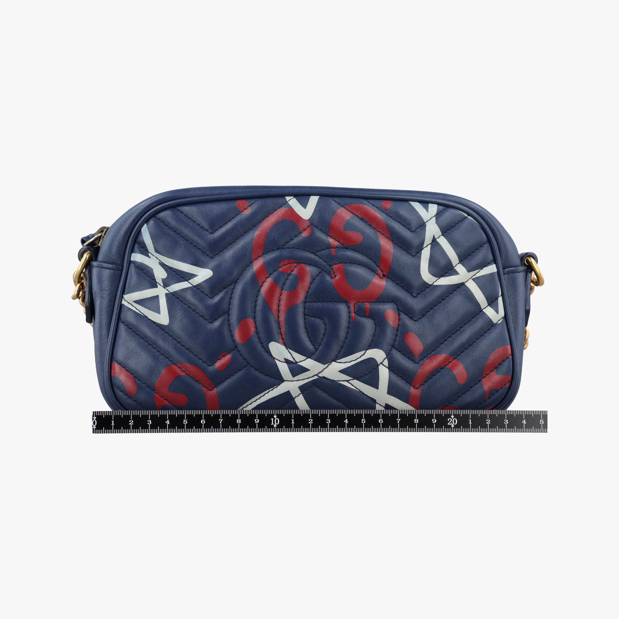 Vintage Gucci GG Marmont Blue Leather 447632 shoulderbag | stylenewstar