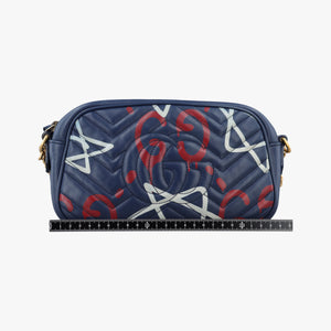 Vintage Gucci GG Marmont Blue Leather 447632 shoulderbag | stylenewstar