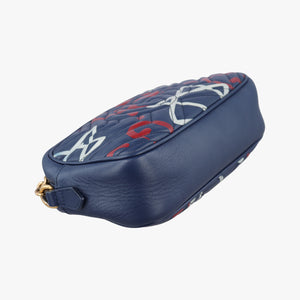 Vintage Gucci GG Marmont Blue Leather 447632 shoulderbag | stylenewstar