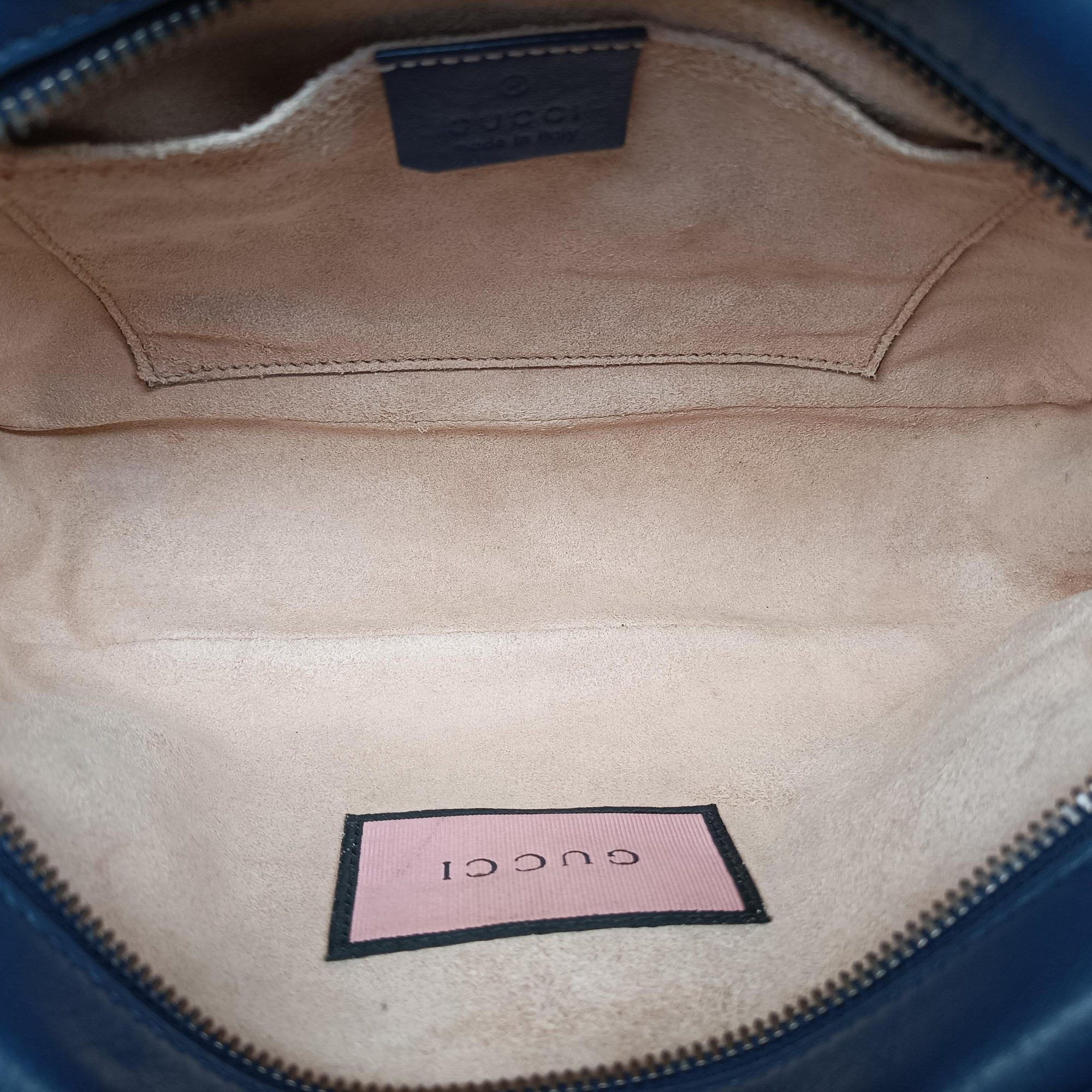 Vintage Gucci GG Marmont Blue Leather 447632 shoulderbag | stylenewstar