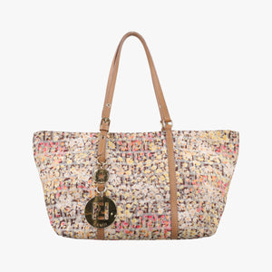 Pre-owned Fendi Zucchino Brown×Multicolour canvas 8BH214 handbag | stylenewstar