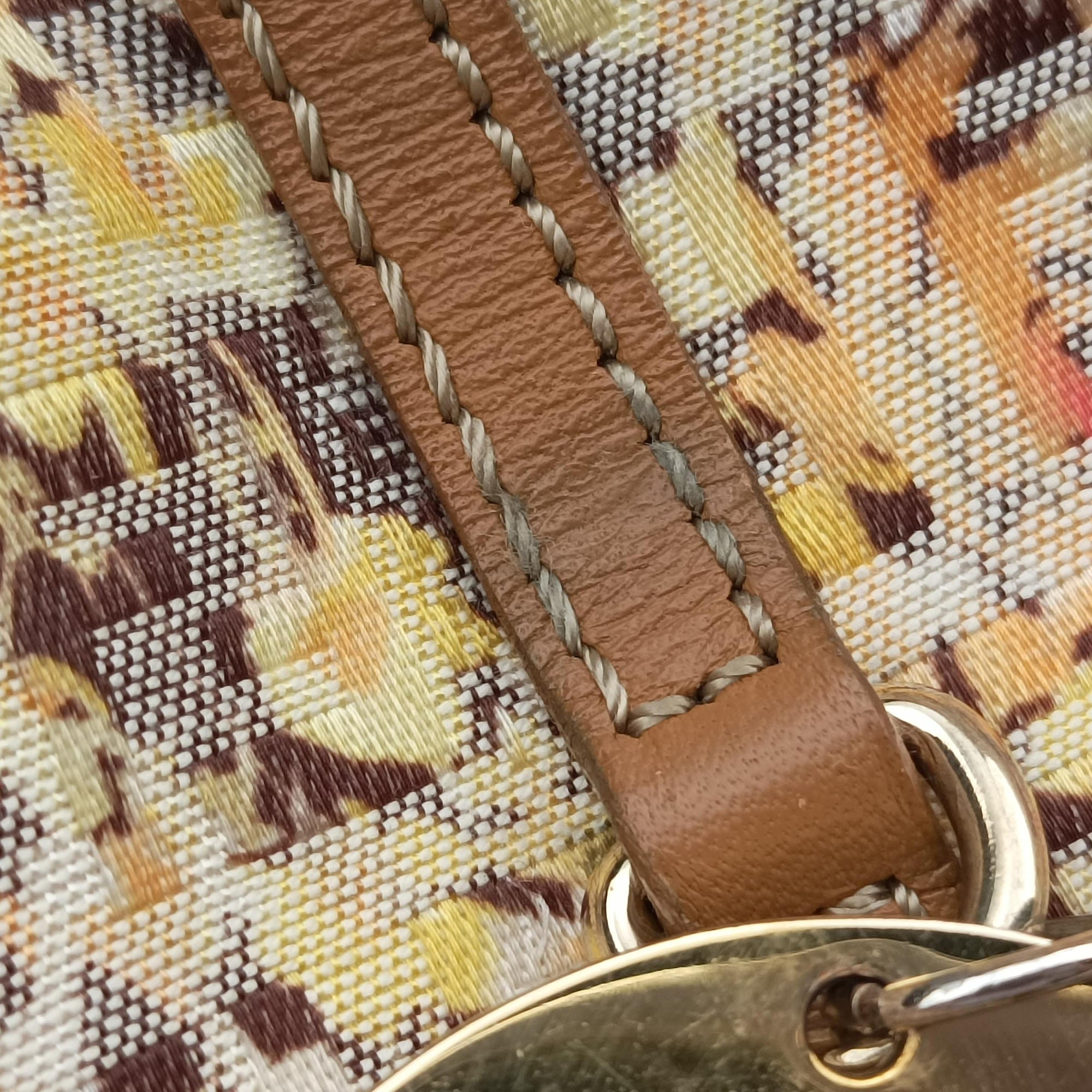 Pre-owned Fendi Zucchino Brown×Multicolour canvas 8BH214 handbag | stylenewstar