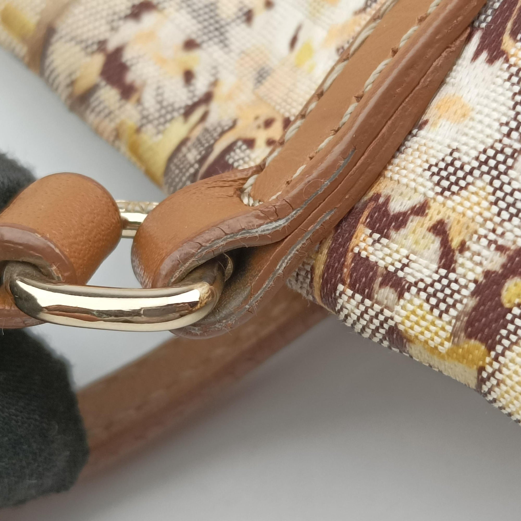 Pre-owned Fendi Zucchino Brown×Multicolour canvas 8BH214 handbag | stylenewstar