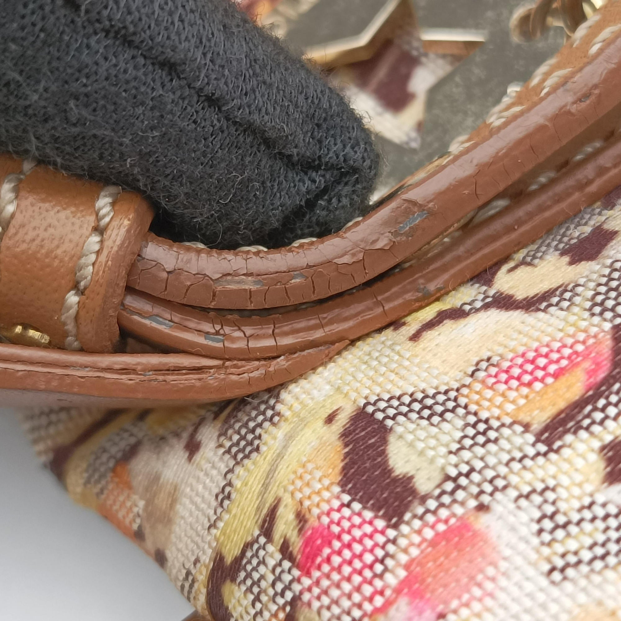 Pre-owned Fendi Zucchino Brown×Multicolour canvas 8BH214 handbag | stylenewstar