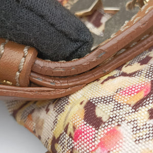 Pre-owned Fendi Zucchino Brown×Multicolour canvas 8BH214 handbag | stylenewstar
