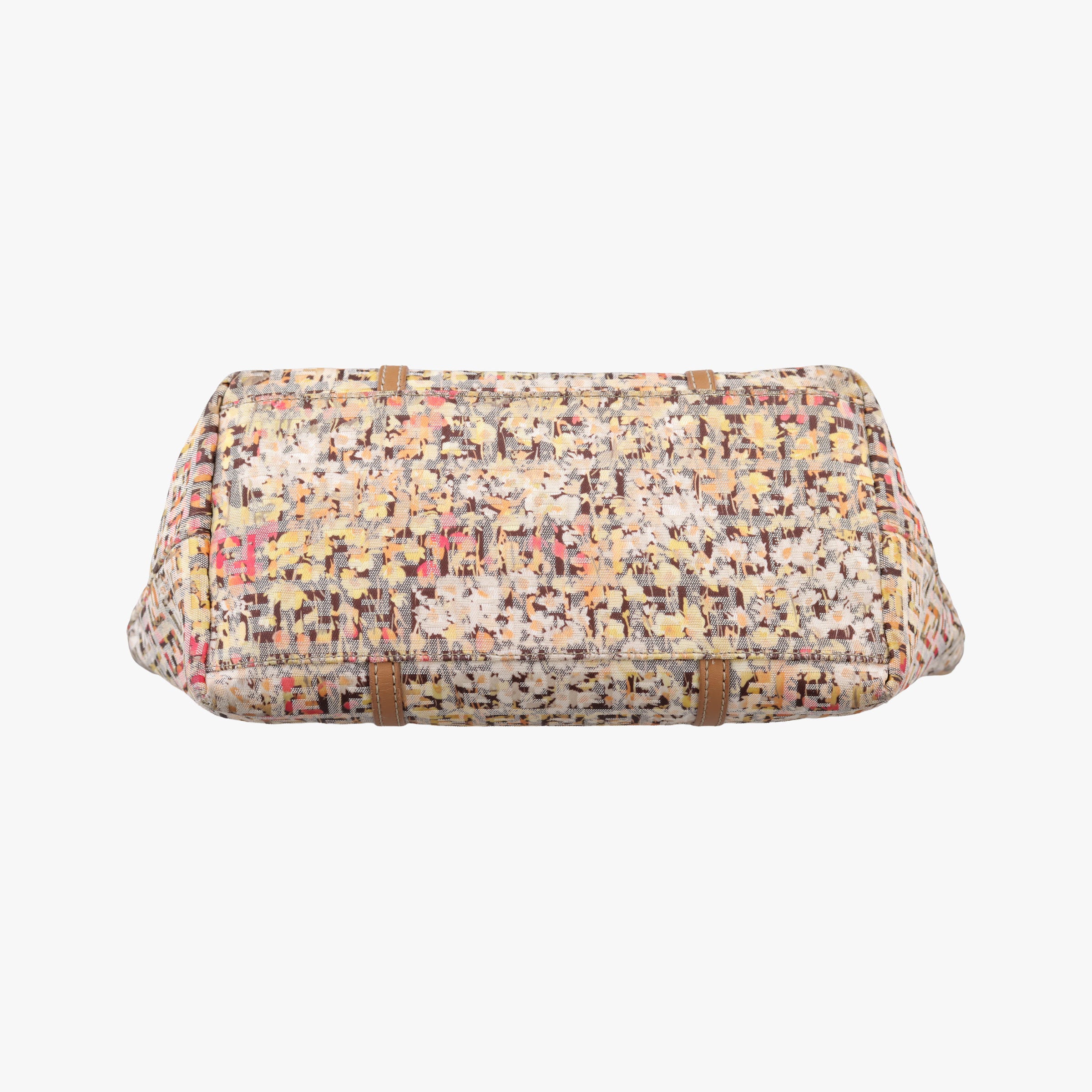Pre-owned Fendi Zucchino Brown×Multicolour canvas 8BH214 handbag | stylenewstar