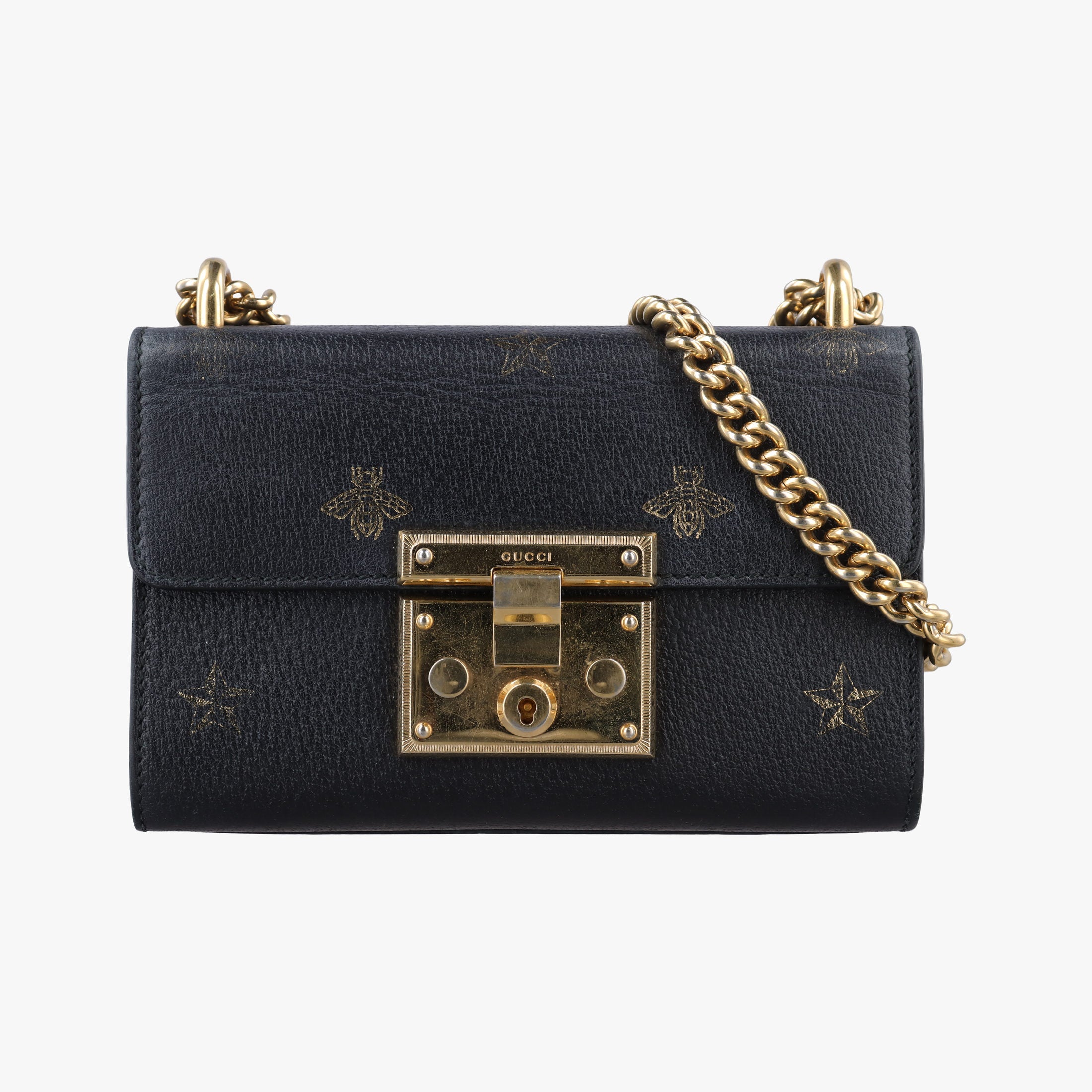 Secondhand Gucci Padlock Black Leather 432182 shoulderbag | stylenewstar