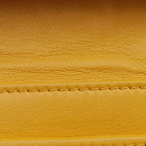 Vintage Fendi Embossed Logo Yellow lambskin 3M9219 shoulderbag | stylenewstar