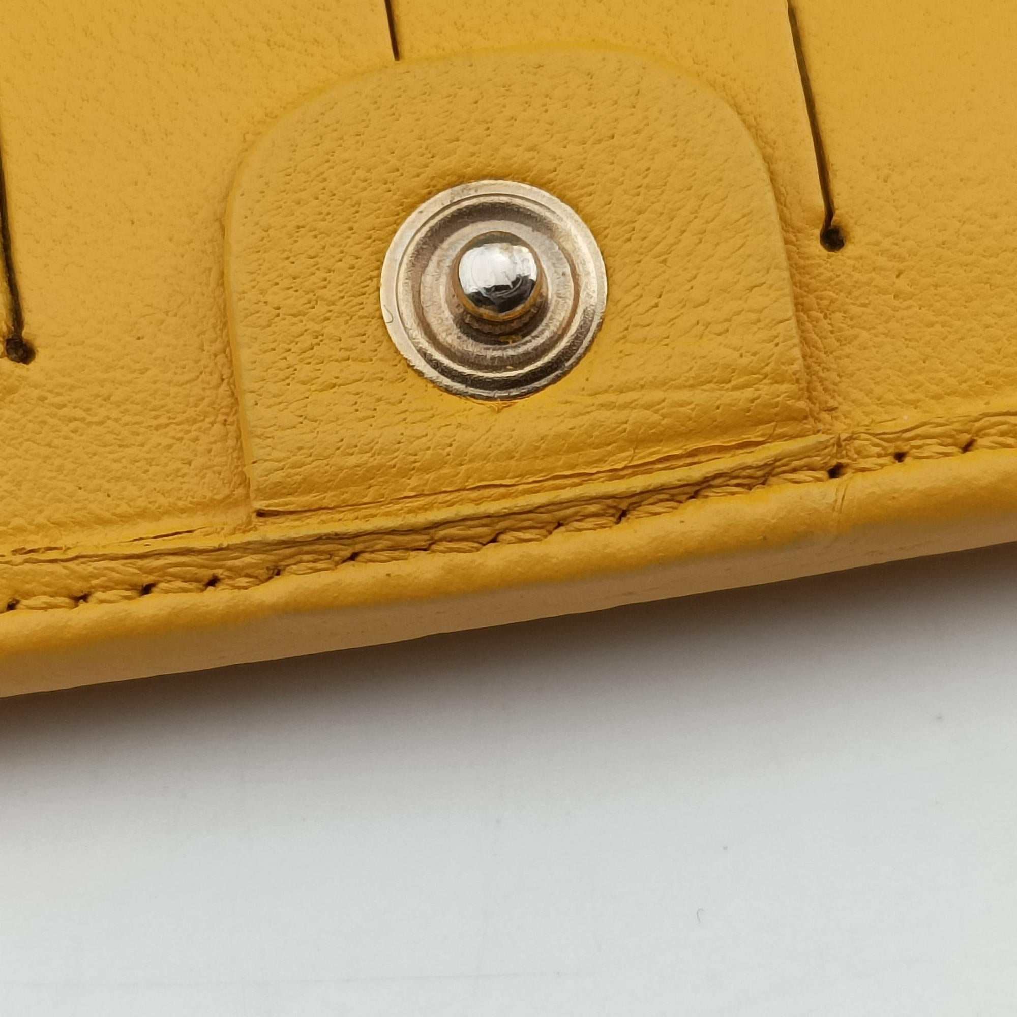 Vintage Fendi Embossed Logo Yellow lambskin 3M9219 shoulderbag | stylenewstar