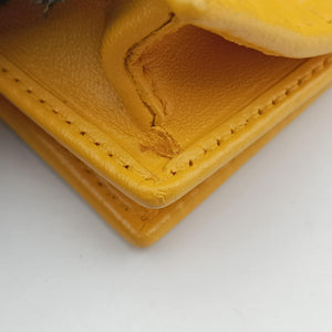 Vintage Fendi Embossed Logo Yellow lambskin 3M9219 shoulderbag | stylenewstar