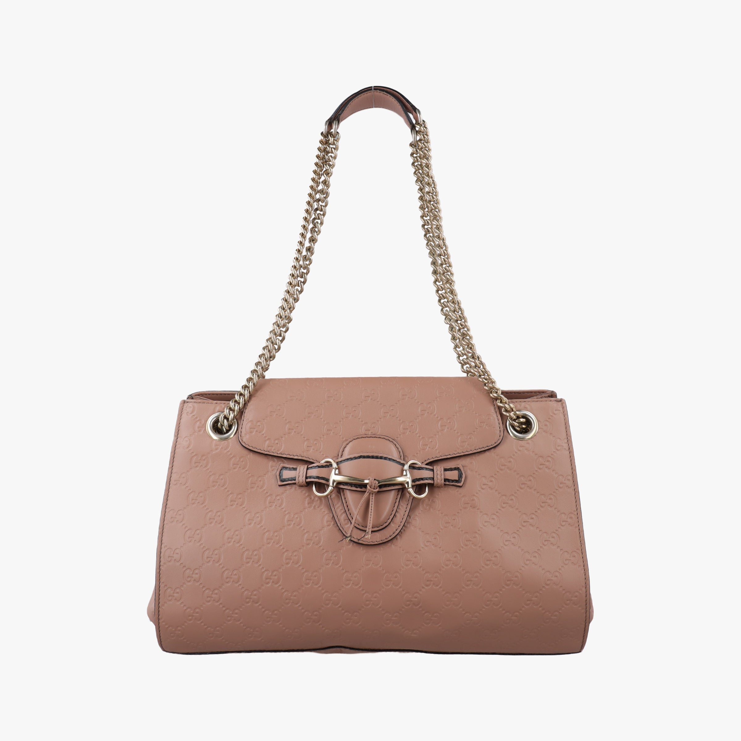 Pre-owned Gucci Emily Pink Leather 295403 shoulderbag | stylenewstar