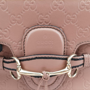 Pre-owned Gucci Emily Pink Leather 295403 shoulderbag | stylenewstar