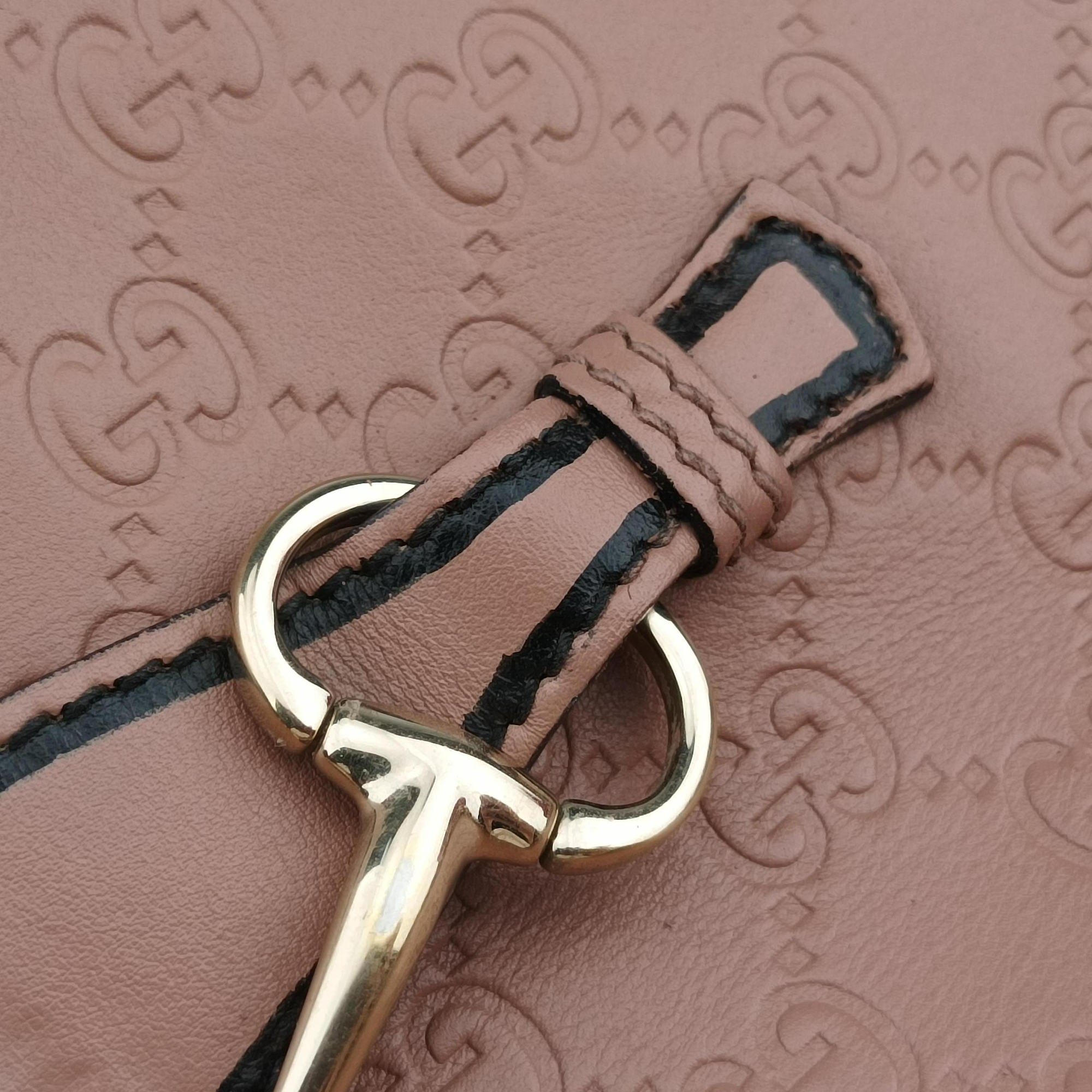Pre-owned Gucci Emily Pink Leather 295403 shoulderbag | stylenewstar