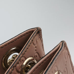 Pre-owned Gucci Emily Pink Leather 295403 shoulderbag | stylenewstar