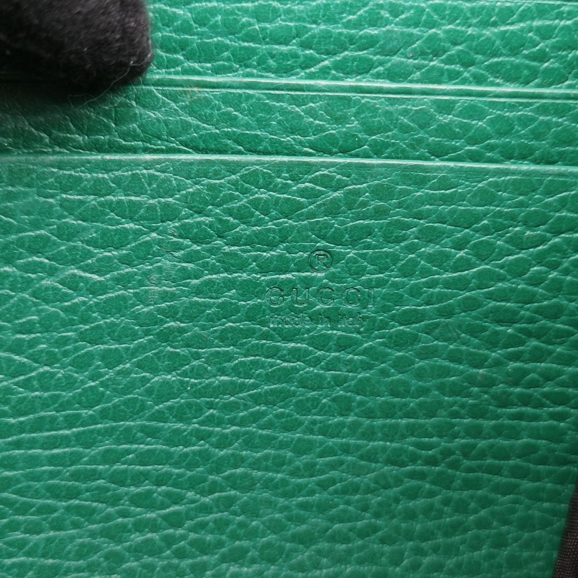 Pre-owned Gucci Dionysus Green Leather 401231 shoulderbag | stylenewstar