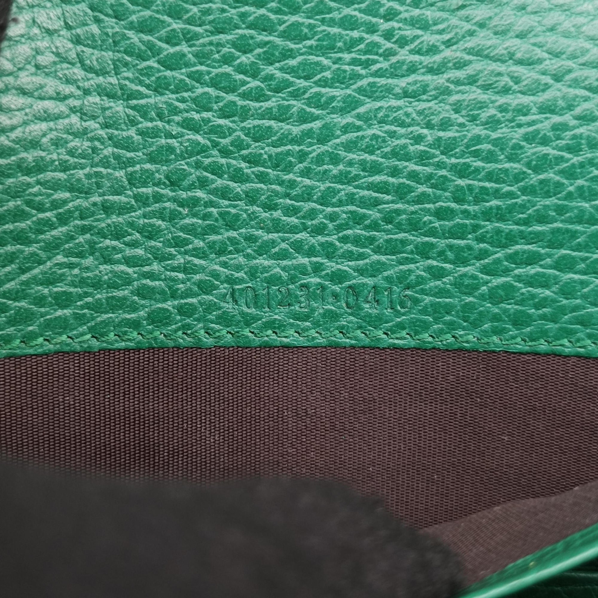 Pre-owned Gucci Dionysus Green Leather 401231 shoulderbag | stylenewstar