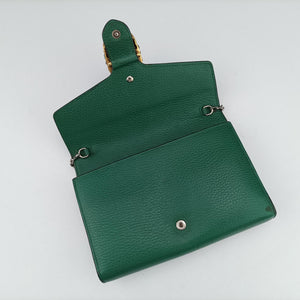 Pre-owned Gucci Dionysus Green Leather 401231 shoulderbag | stylenewstar