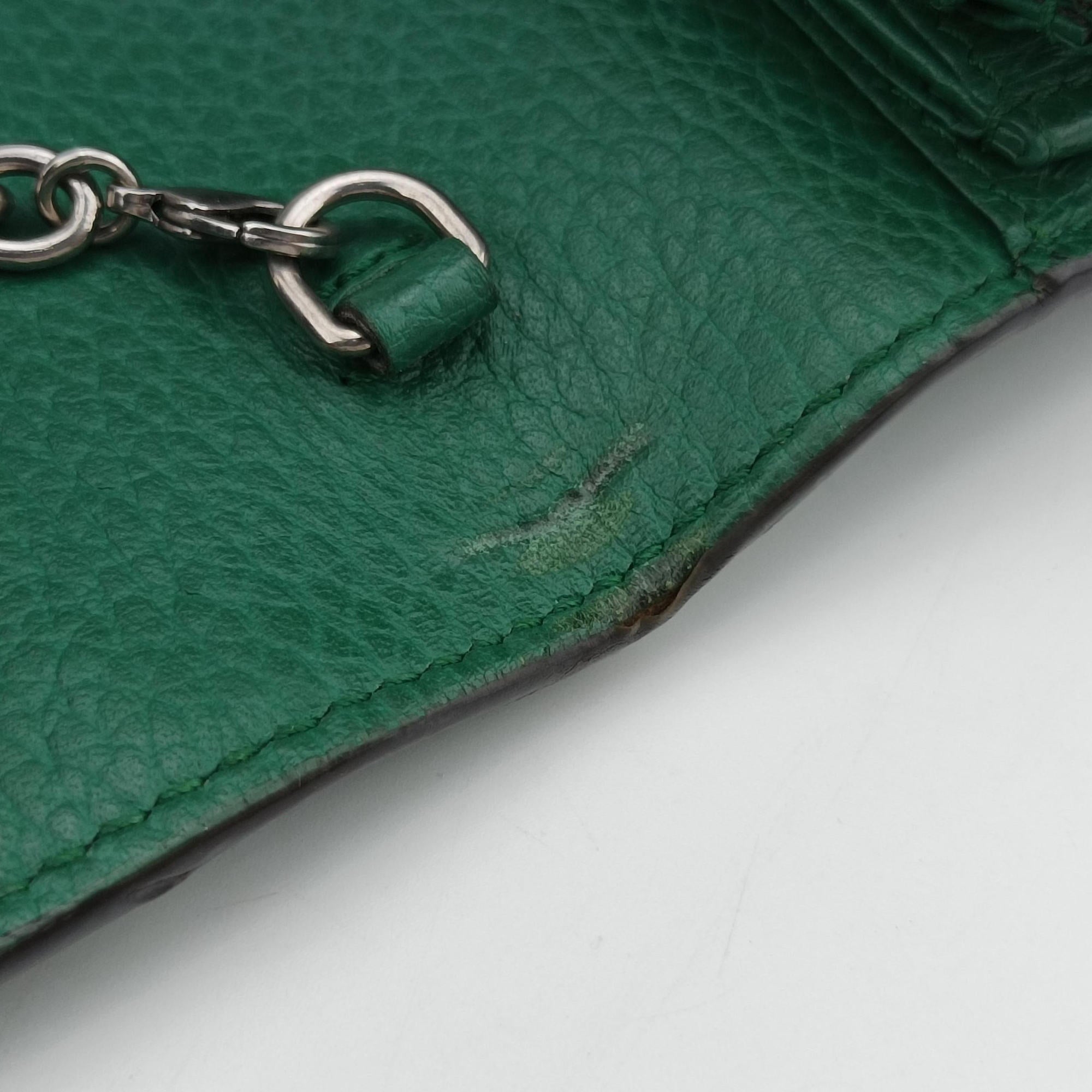 Pre-owned Gucci Dionysus Green Leather 401231 shoulderbag | stylenewstar