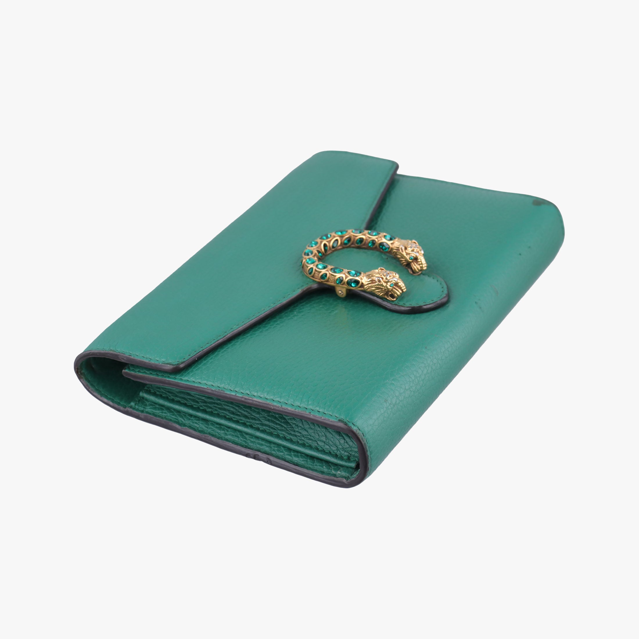 Pre-owned Gucci Dionysus Green Leather 401231 shoulderbag | stylenewstar