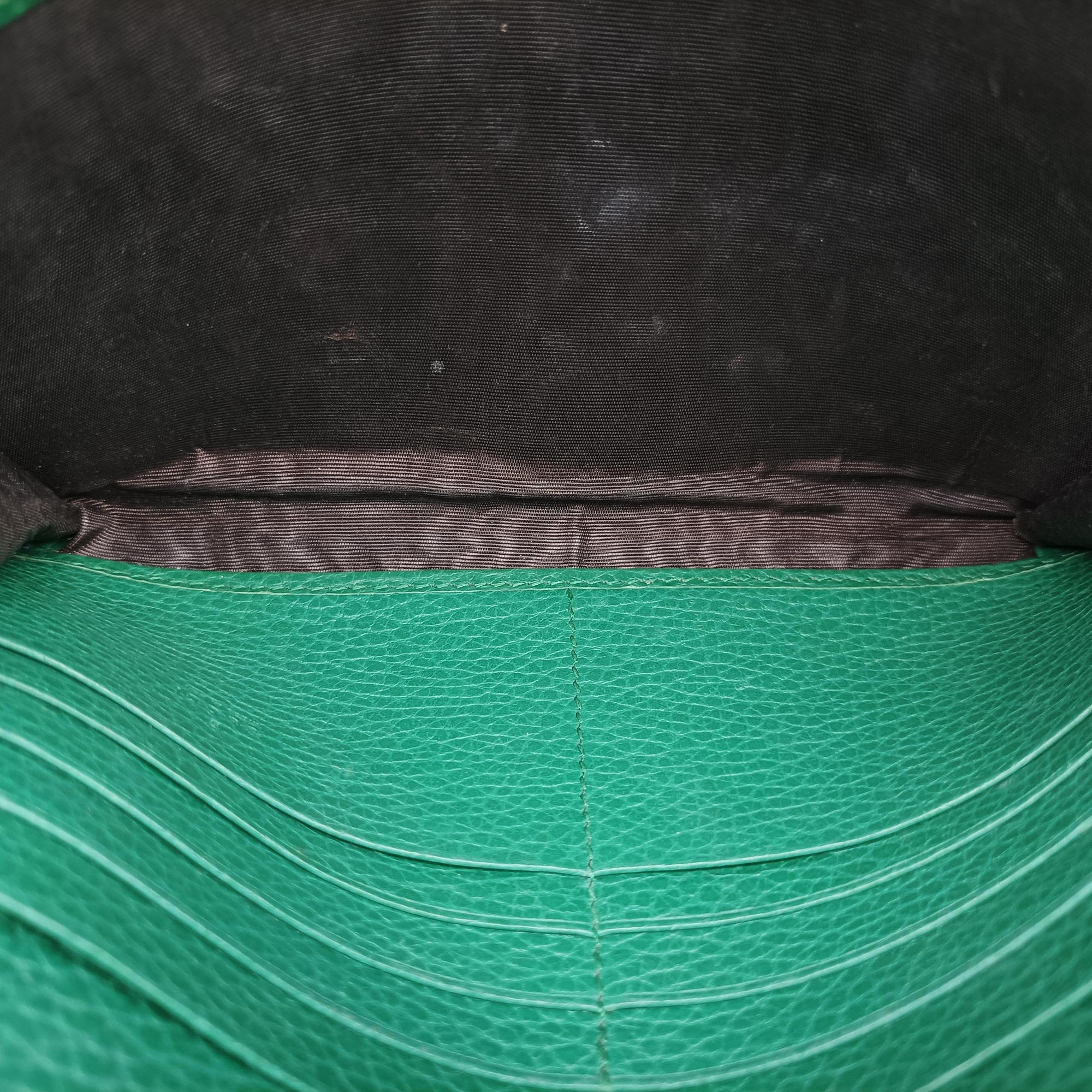 Pre-owned Gucci Dionysus Green Leather 401231 shoulderbag | stylenewstar