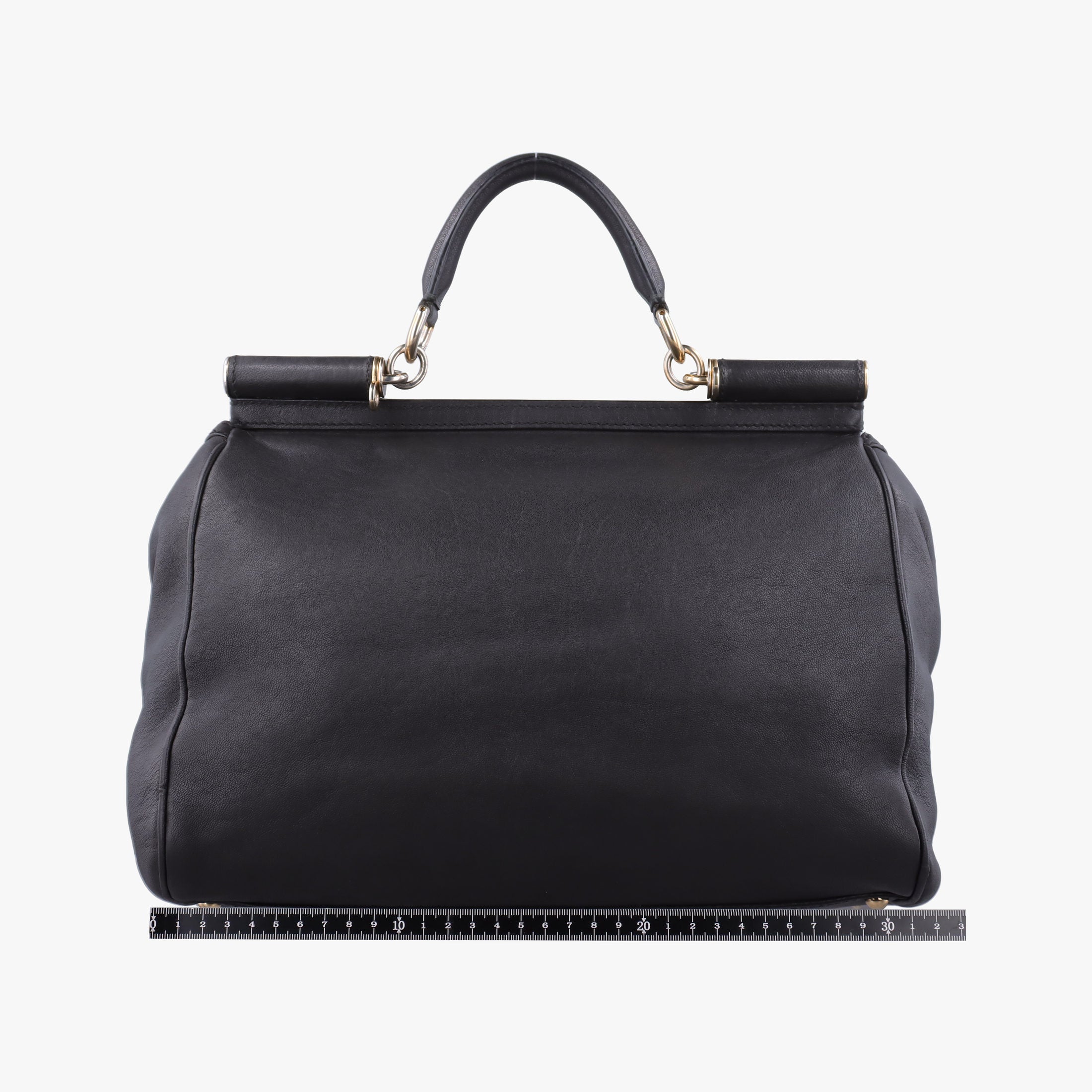 Pre-owned Dolce & Gabbana SICILY Black Leather  shoulderbag | stylenewstar