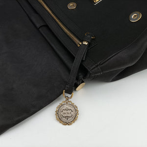Pre-owned Dolce & Gabbana SICILY Black Leather  shoulderbag | stylenewstar