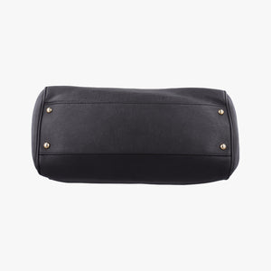 Pre-owned Dolce & Gabbana SICILY Black Leather  shoulderbag | stylenewstar