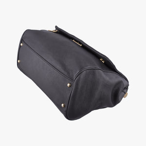 Pre-owned Dolce & Gabbana SICILY Black Leather  shoulderbag | stylenewstar