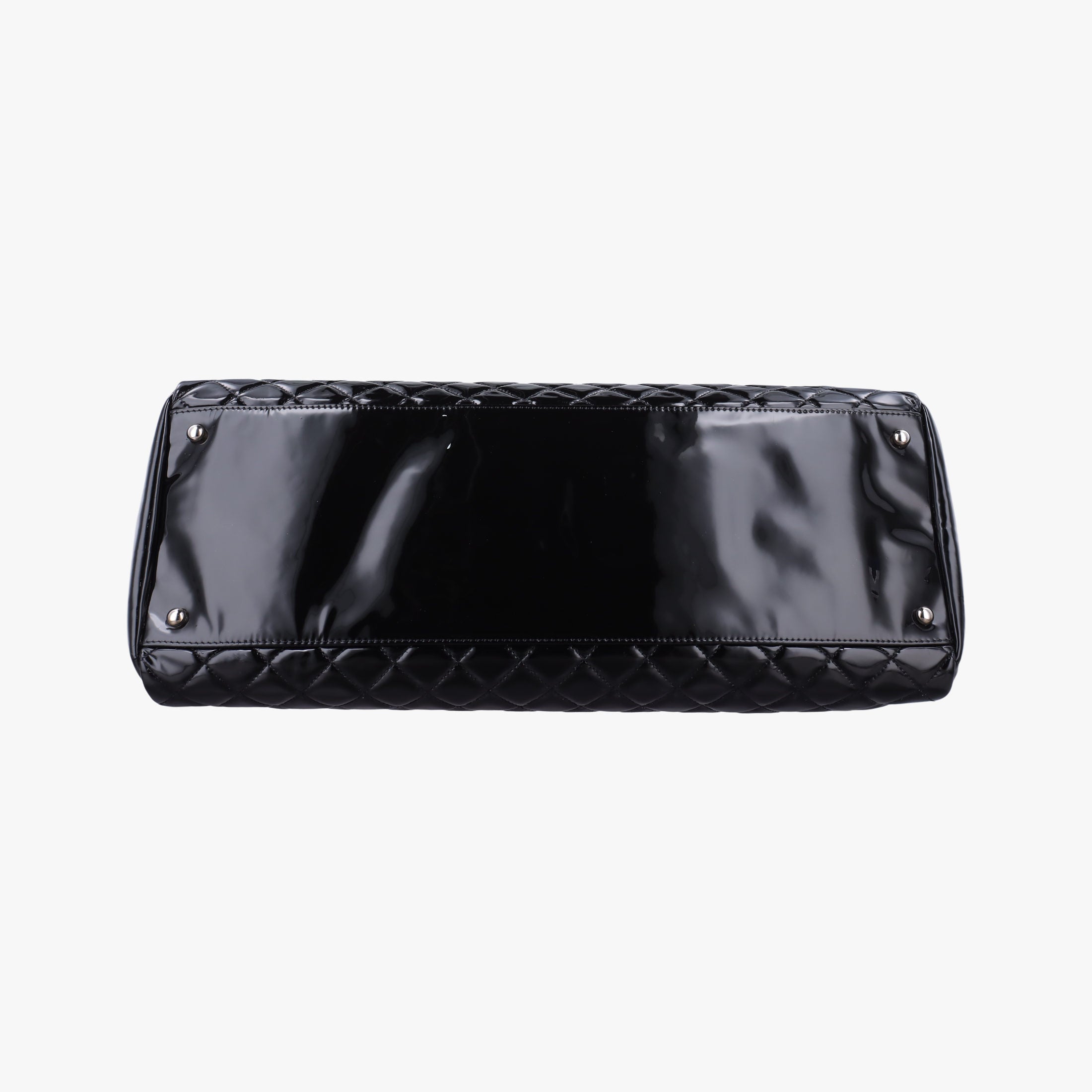 Pre-owned Chanel Mademoiselle Bowling Black Patent Leather A50561 shoulderbag | stylenewstar