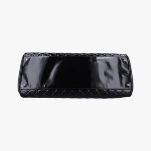 Pre-owned Chanel Mademoiselle Bowling Black Patent Leather A50561 shoulderbag | stylenewstar