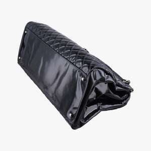 Pre-owned Chanel Mademoiselle Bowling Black Patent Leather A50561 shoulderbag | stylenewstar