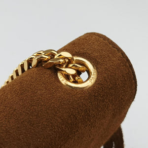 Pre-owned Yves Saint Laurent MONOGRAM fringe Brown suede 381668 shoulderbag | stylenewstar