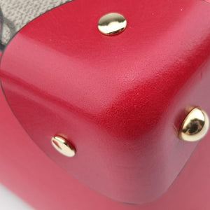 Pre-owned Gucci GG flora Padlock Bamboo beige×red×multi PVC coated canvas×Leather 603221 shoulderbag | stylenewstar