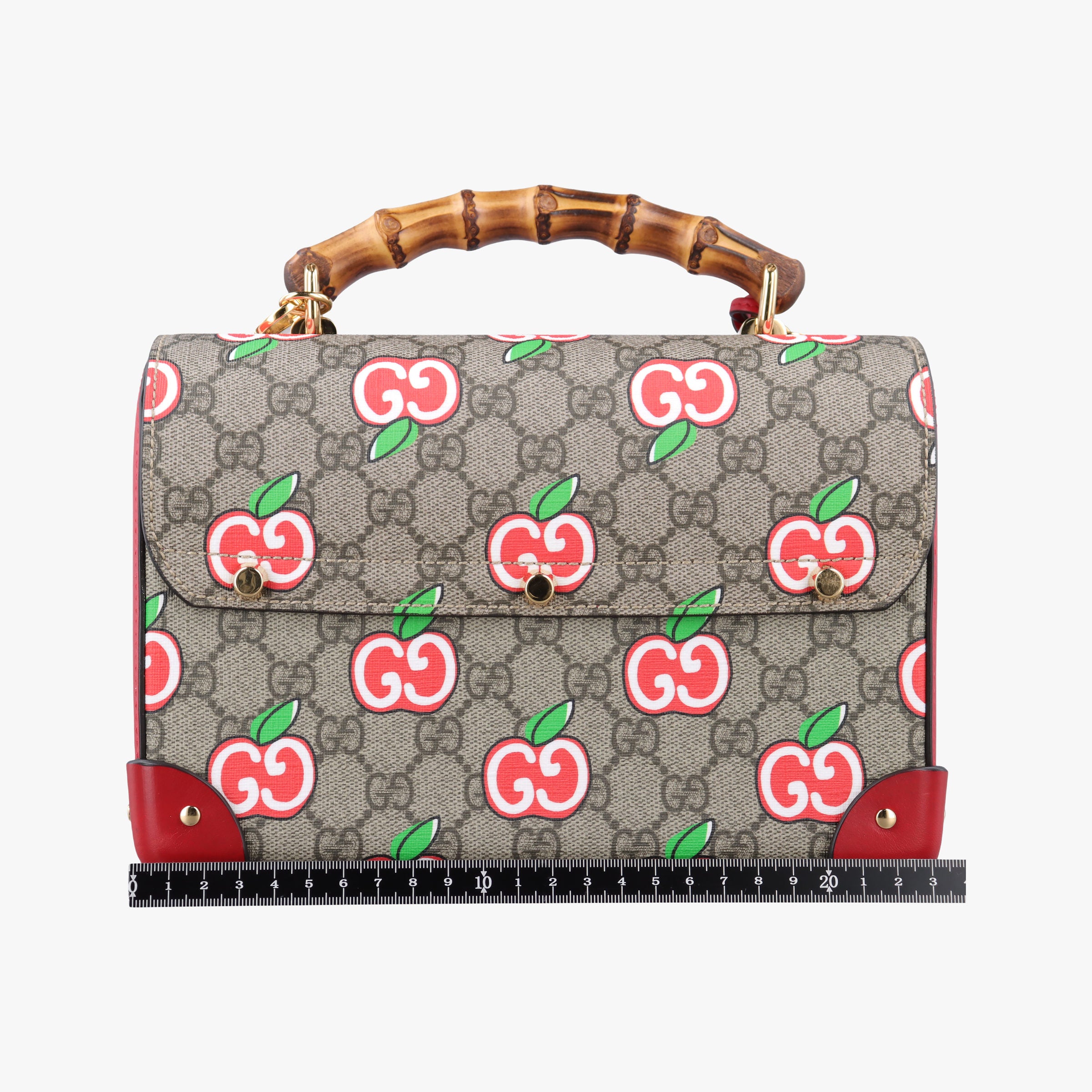 Pre-owned Gucci GG flora Padlock Bamboo beige×red×multi PVC coated canvas×Leather 603221 shoulderbag | stylenewstar