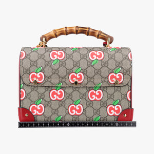 Pre-owned Gucci GG flora Padlock Bamboo beige×red×multi PVC coated canvas×Leather 603221 shoulderbag | stylenewstar