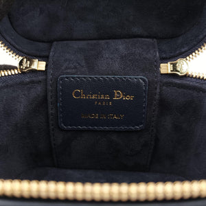 Pre-owned Christian Dior Micro Lady Dior Vanity Case Black×red Leather  shoulderbag | stylenewstar