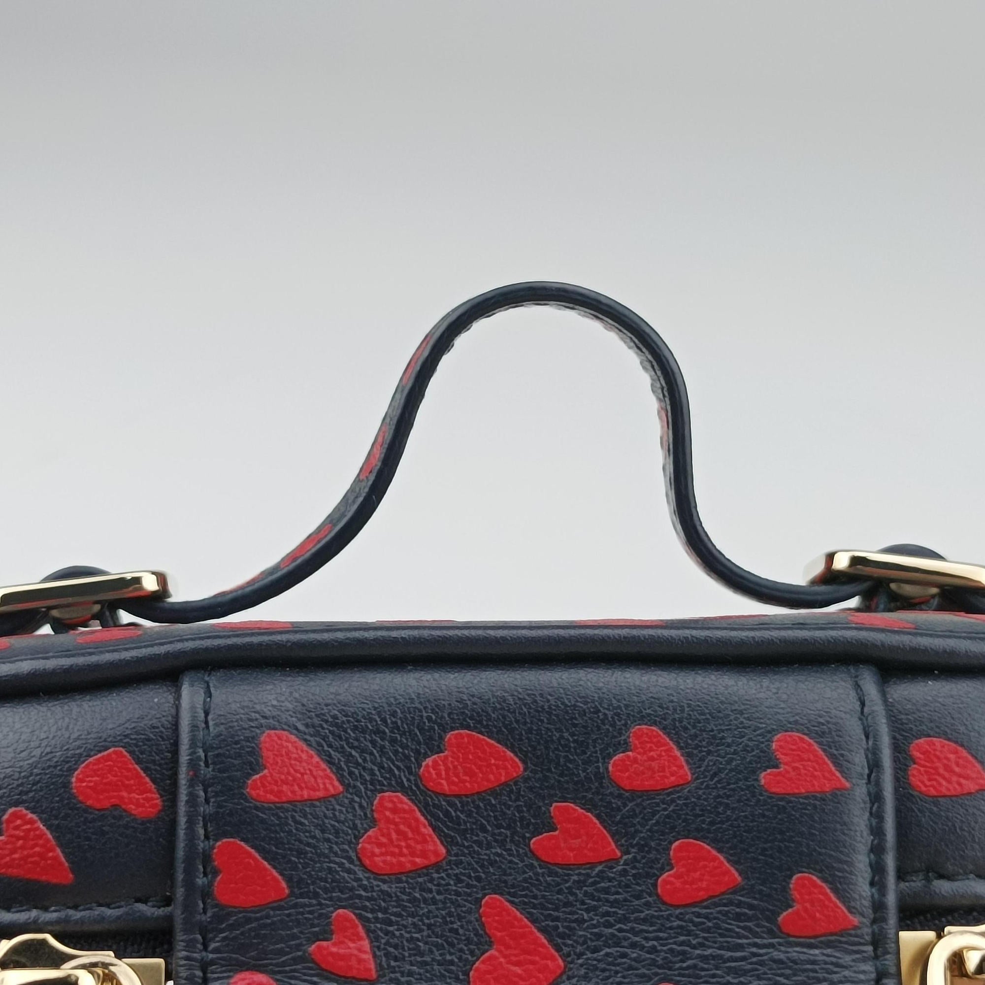 Pre-owned Christian Dior Micro Lady Dior Vanity Case Black×red Leather  shoulderbag | stylenewstar
