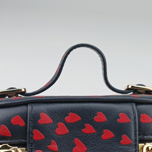 Pre-owned Christian Dior Micro Lady Dior Vanity Case Black×red Leather  shoulderbag | stylenewstar