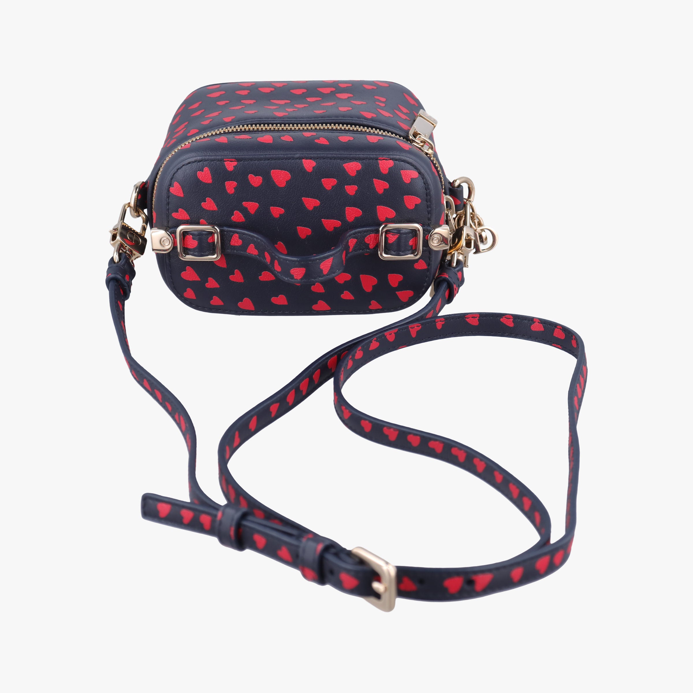 Pre-owned Christian Dior Micro Lady Dior Vanity Case Black×red Leather  shoulderbag | stylenewstar
