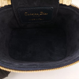 Pre-owned Christian Dior Micro Lady Dior Vanity Case Black×red Leather  shoulderbag | stylenewstar